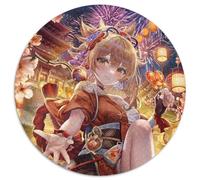 Puzzle Genshin Impact Yoimiya da 1000 pezzi Puzzle rotondo da 1000 pezzi Perfetto per il divertimento in famiglia a Natale, Ringraziamento, Compleanni e Pasqua 67,5x67,5 cm