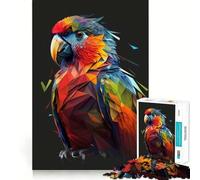 Puzzle geometrico a forma di pappagallo da 1000 pezzi per adulti, gioco di logica e logica, divertimento e svago, bordi lisci, regalo perfetto (50x75cm)