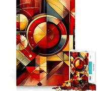 Puzzle geometrico dai colori vivaci,1000 pezzi,gioco cognitivo divertente,taglio di alta precisione, alleviare lo stress (38x52cm)