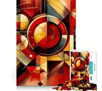 Puzzle geometrico dai colori vivaci da 1000 pezzi per ragazzi,gioco stimolante per la mente,montaggio sicuro e stabile,divertimento assicurato per tutta la famiglia (50x75cm)