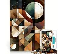 Puzzle geometrico neutro da 1000 pezzi per adolescenti, rompicapo, divertimento e svago, oggetto da collezione (38x52cm)