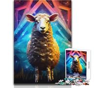 Puzzle geometrico per adolescenti a forma di pecora, 1000 pezzi, gioco educativo di osservazione e abilità, regalo perfetto e significativo per le feste, dimensioni 38x26cm