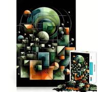 Puzzle geometrico sferico per adolescenti da 1000 pezzi, gioco di logica, divertimento e svago, con bordi trasparenti, oggetto da collezione 38x52cm