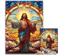 Puzzle "Gesù nel cielo" da 1000 pezzi, puzzle impossibile per adulti, ideale per adolescenti e collezionisti, regalo da viaggio, attività per famiglie, 50x75CM/19,68x29,52 pollici.