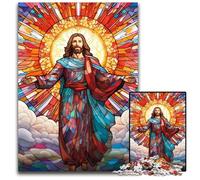 Puzzle "Gesù nel cielo" da 1000 pezzi, regalo per adulti, attività per famiglie, decorazioni fai da te per la casa, regalo di Natale 26X38CM/10,23x14,96 pollici