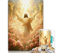 Puzzle Gesù nel giardino per adolescenti, puzzle da 1000 pezzi, giocattoli da gioco, ogni pezzo è unico - Gioco divertente e stimolante per tutta la famiglia, 38x26cm