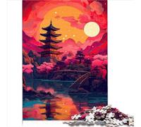 Puzzle Giappone Pagoda Alba per adulti Gioco di puzzle da 1000 pezzi I puzzle in legno sono ideali come regali Regalo per adulti e bambini 1000 pezzi (50x75 cm)