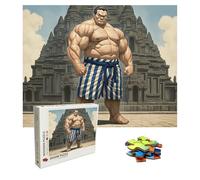 Puzzle Giappone Puzzle 1000 Pezzi Sumo Art Jigsaw Puzzles For Adults, Puzzles in Legno XXL 75x50 cm, Si Adattano Perfettamente Tra Loro Lettere Sul Retro, Idea Regalo Uomo e Donna, Compact Box 8p-711