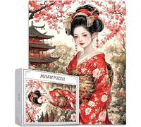 Puzzle Giappone Puzzle 4000 Pezzi Jigsaw Adulti DIY Classici Gioco, Puzzles a Forma di Donna, Giochi Rilassamento e Intelligence per Ragazzi 14 Anni 141x87cm/4000 pcs con Scatola Regalo in Legno H-205