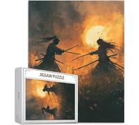 Puzzle Giappone Puzzle 4000 Pezzi Jigsaw Adulti DIY Classici Gioco, Puzzles a Forma di Guerriero, Giochi Rilassamento e Intelligence per Ragazzi 141x87cm/4000 pcs con Scatola Regalo in Legno H-178