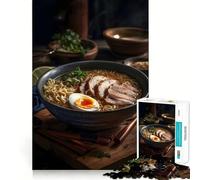 Puzzle giapponese a tema ramen per adolescenti, 1000 pezzi, gioco di logica, rilassante, taglio preciso, (38x26cm)