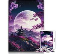 Puzzle giapponese con paesaggio lunare da 1000 pezzi, gioco divertente per lo sviluppo cognitivo, regalo speciale per una celebrazione premurosa, dimensioni 38x52cm