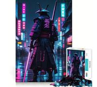 Puzzle giapponese cyberpunk samurai per adulti, 1000 pezzi, gioco di logica, antistress, opere d'arte ritagliate con precisione, oggetto da collezione (38x26cm)