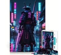 Puzzle giapponese da 1000 pezzi a tema samurai cyberpunk per adolescenti, giocattolo stimolante per l'intelletto e il relax mentale, taglio di qualità, regalo per le vacanze (38x52cm)