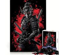 Puzzle giapponese da 1000 pezzi con guerriero samurai non morto, ideale per adolescenti, per il benessere mentale, il relax e la perfetta combinazione di elementi Regalo perfetto (50x75cm)