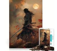 Puzzle giapponese da 1000 pezzi con guerriero samurai per adolescenti, gioco di puzzle che stimola la riflessione e il relax, con dettagli nitidi, ideale come regalo per le festività (38x52cm)