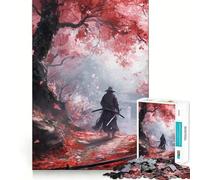 Puzzle giapponese da 1000 pezzi con guerriero samurai per adulti, gioco di logica fine per il tempo libero, bordo netto, oggetto da collezione (38x52cm)