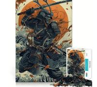 Puzzle giapponese da 1000 pezzi con guerriero samurai per adulti, ideale per migliorare la memoria, calmare la mente e stimolare la creatività (38x26cm)