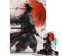 Puzzle giapponese da 1000 pezzi con guerriero samurai per adulti, ideale per rafforzare la memoria, divertimento e svago, con bordi di qualità e design elegante (38x26cm)