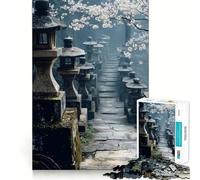 Puzzle giapponese da 1000 pezzi con lanterne di pietra, ideale per adolescenti, per favorire la memoria, la calma e la concentrazione Un'opera d'arte da collezione 38x52cm