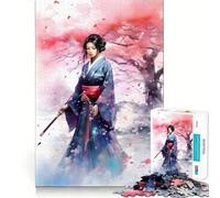 Puzzle giapponese da 1000 pezzi con ragazze samurai, ideale per adulti, per migliorare la memoria, calmare la mente, creare e assemblare, un regalo creativo (38x52cm)