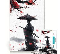 Puzzle giapponese da 1000 pezzi con tema autunnale samurai, ideale per adolescenti Gioco di puzzle che stimola la riflessione e il relax Dimensioni perfette Regalo perfetto per le festività (50x75cm)
