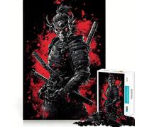 Puzzle giapponese da 1000 pezzi "Guerriero Samurai Non Morto",gioco creativo che mette alla prova le capacità di costruzione,incastro perfetto,nessun pezzo si stacca,attività per rafforzare