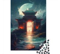 Puzzle giapponese da 1000 pezzi "Porta verso il Paradiso" per adulti, regalo di Halloween, puzzle in legno per adulti, 1000 pezzi (75x50 cm)
