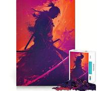 Puzzle giapponese da 1000 pezzi raffigurante un guerriero samurai, ideale per adulti Gioco di abilità, rilassante e con bordi precisi Pezzo da collezione (38x26cm)