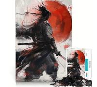 Puzzle giapponese da 1000 pezzi raffigurante un guerriero samurai, ideale per adulti Migliora la memoria, regala momenti di relax e divertimento Bordi affilati Regalo perfetto per le vacanze (50x75cm)