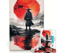 Puzzle giapponese da 1000 pezzi raffigurante un guerriero samurai ideale per adulti per migliorare la memoria per un piacevole momento di relax un'opera d'arte da assemblare e da collezione (38x26cm)
