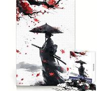 Puzzle giapponese difficile da 1000 pezzi con tema autunno samurai per adulti, gioco di logica fine, divertente e rilassante, bordi precisi, regalo pensato (38x52cm)