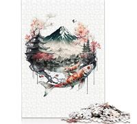 Puzzle giapponese iconico da 3 pezzi, 1000 pezzi, per adulti, giochi creativi, puzzle per adulti, per ragazzi e ragazze, 1000 pezzi (75x50 cm)