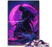 Puzzle giapponese Ninja al neon per adulti, gioco stimolante e per famiglie con pezzi completamente interconnessi di forma casuale (38x26cm)