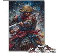 Puzzle giapponese Ninja da 1000 pezzi per adulti, gioco stimolante e per famiglie con poster abbinato e foglio di quiz (50x75cm)