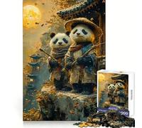 Puzzle giapponese Panda da 1000 pezzi per adulti e ragazzi, gioco di logica, relax, taglio di precisione, (38x26cm)