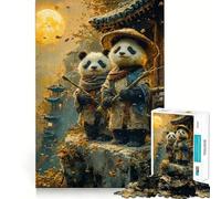 Puzzle giapponese Panda da 1000 pezzi per ragazzi, gioco stimolante per il pensiero creativo, facile da completare, taglio preciso, (50x75cm)