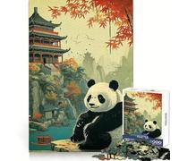 Puzzle giapponese Panda per adulti da 1000 pezzi Logic Boost Toy Group Joy Premium Edge Bday Surprise (50x75cm)