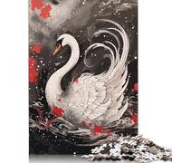 Puzzle giapponese raffigurante un cigno, giocattolo di decompressione, in cartone riciclato al 100%, per adulti e adolescenti, regalo per la festa del papà, 1000 pezzi (75x50 cm)
