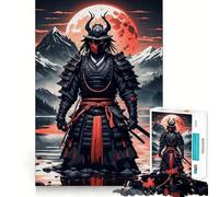 Puzzle giapponese raffigurante un guerriero samurai, ideale per ragazzi, da 1000 pezzi Migliora la memoria, allevia la tensione e rappresenta un'opera d'arte raffinata (50x75cm)