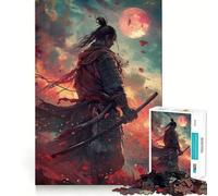 Puzzle giapponese raffigurante un guerriero samurai, ideale per ragazzi, da 1000 pezzi Migliora la memoria, allevia la tensione e rappresenta un'opera d'arte raffinata (38x52cm)