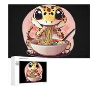 Puzzle giapponese Ramen Leopard Geco per adulti Famiglia Attività Giochi Home Decor Puzzle 1000 PCS