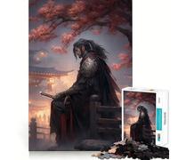 Puzzle giapponese Sakura Samurai per adulti, 1000 pezzi, rompicapo rilassante, assemblaggio di immagini, regalo perfetto (50x75cm)