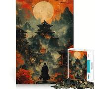 Puzzle giapponese Samurai da 1000 pezzi per adulti, gioco di logica fine per il tempo libero, bordo netto, oggetto da collezione (50x75cm)