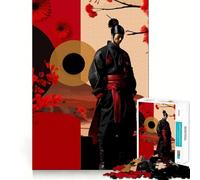 Puzzle giapponese Samurai Ninja da 1000 pezzi per adulti, per rafforzare la memoria, calmare la mente, qualità, bordi caldi, sorpresa (38x26cm)