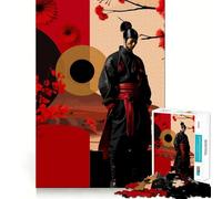 Puzzle giapponese Samurai Ninja da 1000 pezzi per ragazzi, gioco di logica, divertente e silenzioso, con incastri precisi, regalo perfetto (38x52cm)