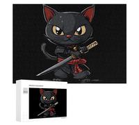 Puzzle giapponese samurai ninja gatto per adulti attività familiari giochi decorazione casa puzzle 300 PCS