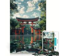 Puzzle giapponese Torii Gate da 1000 pezzi per adolescenti, gioco per sviluppare le capacità cognitive, design accogliente e rilassante, assemblaggio ideale come regalo 38x26cm