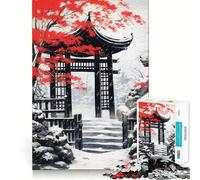 Puzzle giapponese Torii Gate da 1000 pezzi per adolescenti, stimola la memoria e allevia lo stress, con taglio di alta qualità, un regalo prezioso 50x75cm