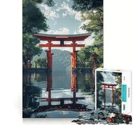 Puzzle giapponese Torii Gate da 1000 pezzi per adulti, gioco di logica stimolante, gioco di gruppo, bordi trasparenti, regalo perfetto 50x75cm